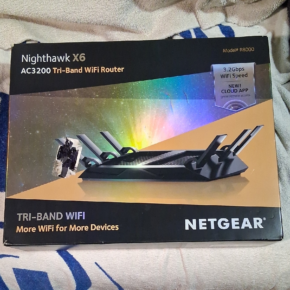 NETGEAR Nighthawk X6,Triband WiFi Router,AC3200 NOB